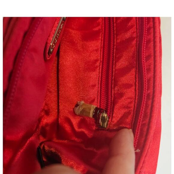 Botkier Wristlet Clutch Hot Pink Satin Fancy Purse Silver accents 11.5" x 5" Eve - Picture 7 of 10